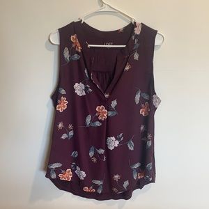Sleeveless Floral Blouse